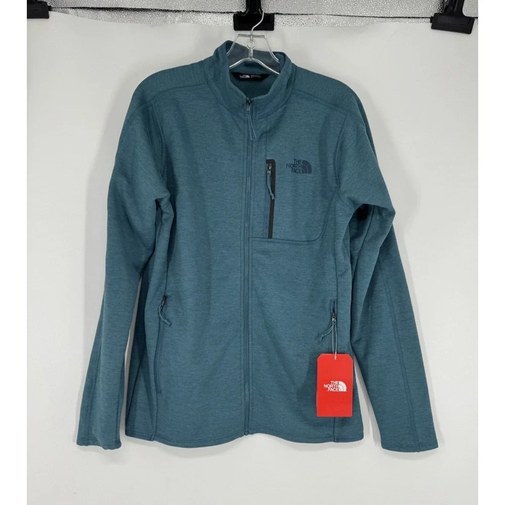 The North Face Canyonlands Jacket Mens‎ Small Fleece Full Zip Up Mallard Heather